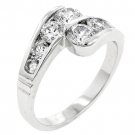 NEW White Gold Silver CZ Anniversary Ring