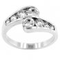 NEW White Gold Silver CZ Anniversary Ring