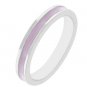NEW White Gold Silver Pink Enamel Eternity Ring