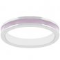 NEW White Gold Silver Pink Enamel Eternity Ring