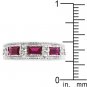 NEW White Gold Silver Garnet Eternity Band Ring