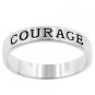 NEW White Gold .925 Sterling Silver Courage Ring