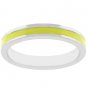 NEW White Gold Silver Yellow Enamel Eternity Ring