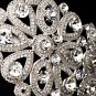 Silver Austrian Crystal Elegant Floral Headband Tiara