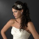 Antique Silver Swarovski Crystal Rose Headband Tiara