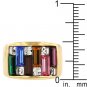 NEW 14k Gold Dark Multi-Color Swarovski Crystal Ring
