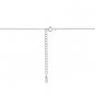 New White Gold Silver Pear Cut CZ Necklace Pendant