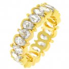 NEW 14k Gold Pear Shaped CZ Eternity Ring
