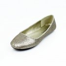 Champagne Glitter Flats Womens Shoes
