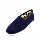 Navy Blue Canvas Flats Womens Shoes
