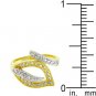 NEW Two Tone 14k Gold White Gold Silver CZ Ring