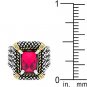 NEW 14k Gold White Gold Dark Pin CZ Cable Ring