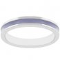 NEW White Gold Silver Lavender Enamel Eternity Ring