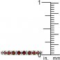 NEW White Gold Silver Ruby Red CZ Eternity Ring