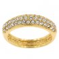 NEW 14k Gold Pave Crystal Contemporary Ring