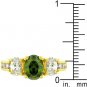 NEW 14k Gold Olive CZ  Anniversary Ring