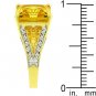 NEW 14k Gold Oversize Yellow Princess Cut CZ Ring