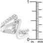 NEW White Gold Silver ChannelCZ Set Mirror Ring
