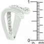 NEW White Gold Silver ChannelCZ Set Mirror Ring