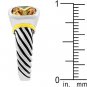NEW Cable Champagne Cubic Zirconia Silver Ring