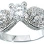 NEW 925 Sterling Silver CZ Brilliant Wedding Ring