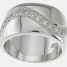 NEW 925 Sterling Silver CZ Platinum Band Ring