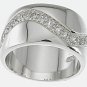 NEW 925 Sterling Silver CZ Platinum Band Ring