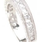 NEW 925 Sterling Silver CZ Antique Wedding Band