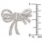 White Gold Rhodium Bonded Bow Inspired Fashion Ring
