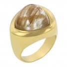 14k Gold Bonded  Imitation Quartz  Ring