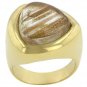 14k Gold Bonded  Imitation Quartz  Ring