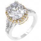White Gold Rhodium 14k Gold Bonded CZ Ring