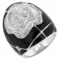 White Gold Rhodium Bonded Round Cut Clear CZ Ring