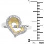 White Gold Rhodium 14k Gold Bonded Rounf Cut CZ Ring