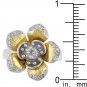 White Gold Rhodium and 14k Gold Bonded CZ Ring