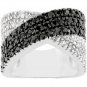 White Gold Rhodium Bonded Black Jewelers Ink Ring