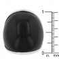 White Gold Rhodium Bonded  Black Onyx Cabochan Ring