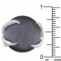 White Gold Rhodium Bonded Gray Eye Cocktail Ring