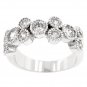 White Gold Rhodium Bonded CZ Anniversary Ring