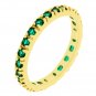 14k Gold Bonded Emerald Green Eternity Ring