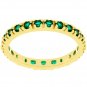 14k Gold Bonded Emerald Green Eternity Ring