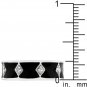 White Gold Rhodium Bonded Black Enamel Eternity Ring