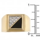 White Gold Rhodium14k Gold Bonded CZ Mens Ring