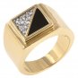 White Gold Rhodium14k Gold Bonded CZ Mens Ring