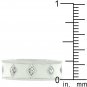White Gold Rhodium Bonded White Enamel Eternity Ring