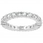 White Gold Rhodium to 925 Sterling Silver Eternity Ring