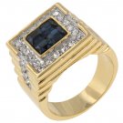 White Gold Rhodium 14k Gold Princess Cut Sapphire Ring