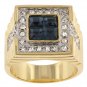 White Gold Rhodium 14k Gold Princess Cut Sapphire Ring
