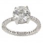 White Gold Rhodium 925 Sterling Silver Engagement Ring