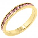 14k Gold Bonded Round Cut Clear CZ Stacker Ring